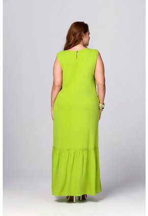 Vestido Largo Verde Trucco's Plus Size