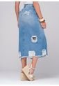 Falda Midi Color Azul Medio Marca Trucco's de Trucco's Jeans
