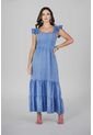 Vestido Largo Disponible En Varios Colores Marca Trucco's-Azul de Trucco's Jeans