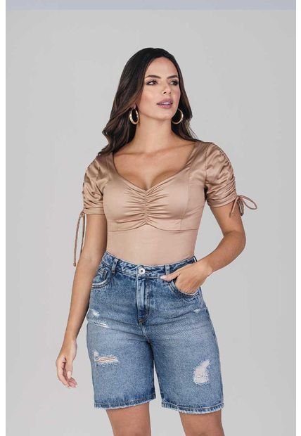 Body Manga Corta Marca Trucco's-Ocre