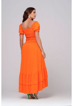 Conjunto En Falda Naranja Trucco's