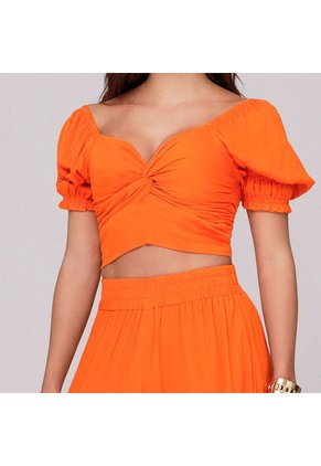 Conjunto En Falda Naranja Trucco's