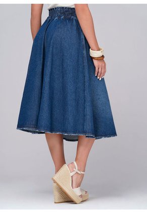 Falda Midi Azul Oscuro Trucco's