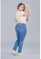 Jean Tiro Alto Bota Recta Azul Medio - Trucco's Plus Size de Trucco's Jeans