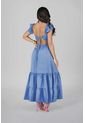 Vestido Largo Disponible En Varios Colores Marca Trucco's-Azul de Trucco's Jeans