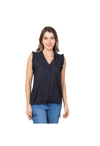 BLUSA TRUCCOS JEANS MUJER B03033704 NEGRO Talla S Truccos Jeans
