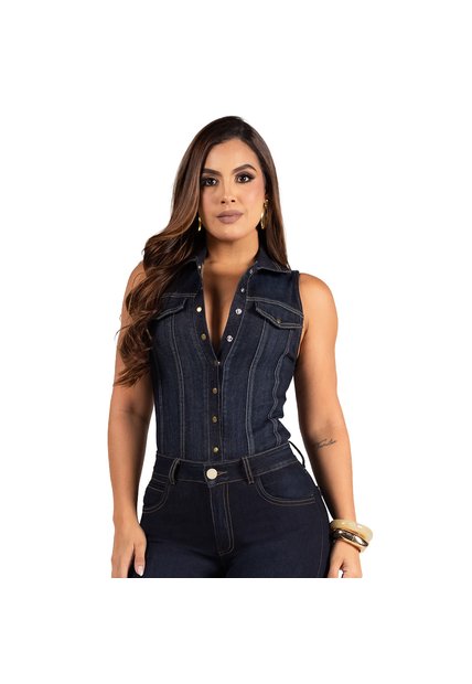 BLUSA TRUCCOS JEANS MUJER B05033382 AZUL OSCURO Talla L
