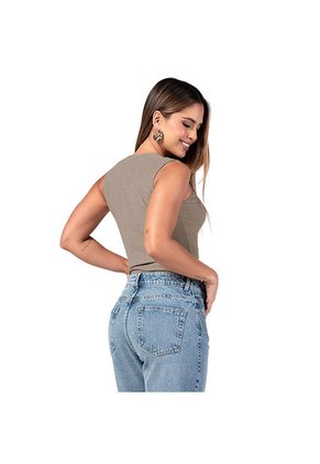 BLUSA TRUCCOS JEANS MUJER B05033365 KAKI Talla M