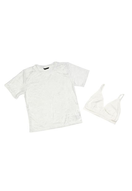 BLUSA TRUCCOS JEANS MUJER B48037045 BLANCO Talla S