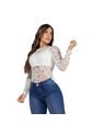 BLUSA TRUCCOS JEANS MUJER B48037066 IVORY Talla L de Truccos Jeans