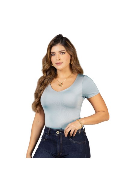 BLUSA TRUCCOS JEANS MUJER B05024373 CELESTE Talla M