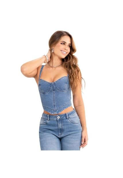 BLUSA TRUCCOS JEANS MUJER T03034696 AZUL OSCURO Talla S