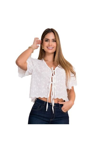 BLUSA TRUCCOS JEANS MUJER B03024726 IVORY Talla L