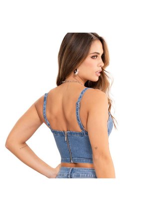 BLUSA TRUCCOS JEANS MUJER T03034696 AZUL OSCURO Talla S