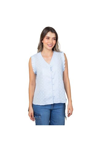 BLUSA TRUCCOS JEANS MUJER B03033704 AZUL Talla L Truccos Jeans