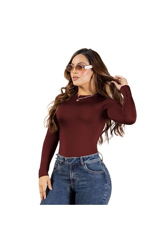 BLUSA TRUCCOS JEANS MUJER B05025376 VINOTINTO Talla L Truccos Jeans