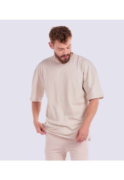 Camiseta Extra Oversize Para Hombre Unicolor Typer