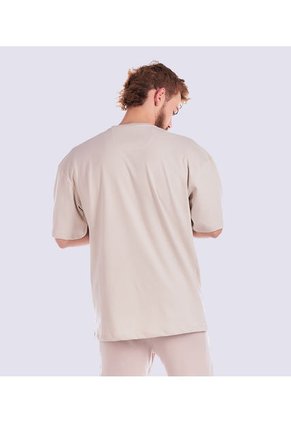 Camiseta Extra Oversize Para Hombre Unicolor Typer