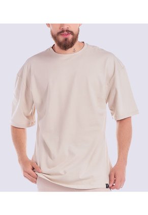 Camiseta Extra Oversize Para Hombre Unicolor Typer