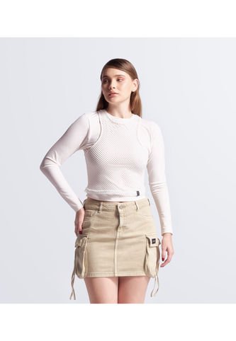 Buzo Manga Larga Con Cortes Para Mujer Typer Typer