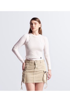 Buzo Manga Larga Con Cortes Para Mujer Typer