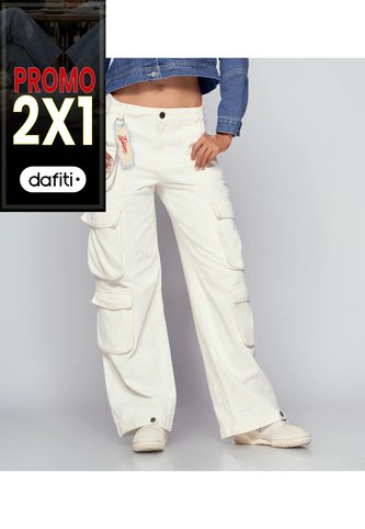 Pantalon Wide Leg Cargo Para Mujer Typer Typer