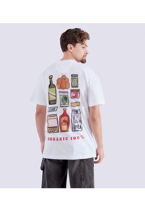 Camiseta Oversize Estampada Para Hombre Typer