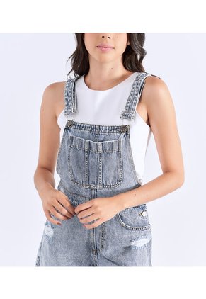 Overol Para Mujer En Denim Corto Typer