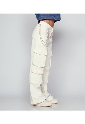 Pantalon Wide Leg Cargo Para Mujer Typer