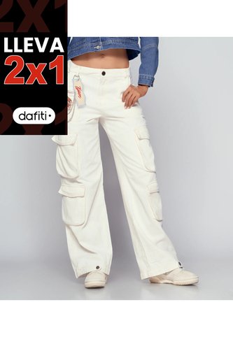 Pantalon Wide Leg Cargo Para Mujer Typer Typer