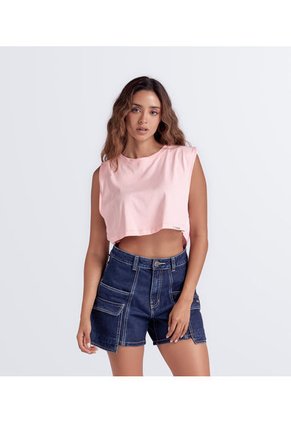 Blusa Manga Sisa Con Sesgos Typer