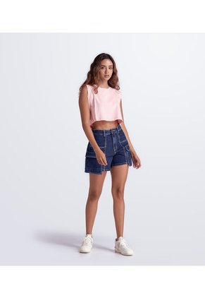 Blusa Manga Sisa Con Sesgos Typer