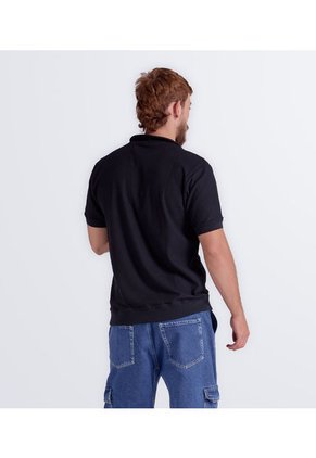 Polo Con Cierre Estampado Typer