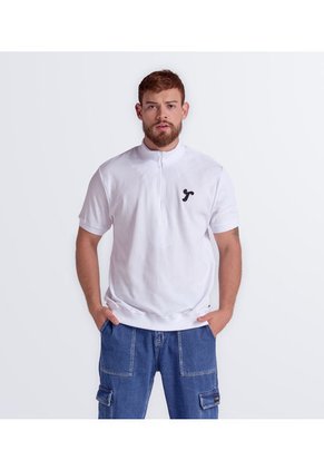 Polo Con Cierre Estampado Typer