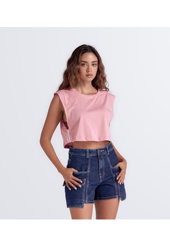 Blusa  Manga Sisa Con Sesgos Typer Typer