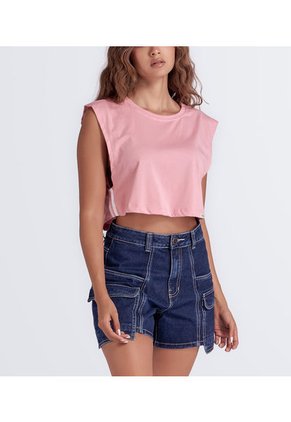 Blusa  Manga Sisa Con Sesgos Typer