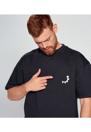 Camiseta Extraoversize Estampada Para Hombre Typer