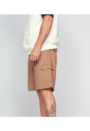 Bermuda Baggy Cargo Encauchada Para Hombre Typer