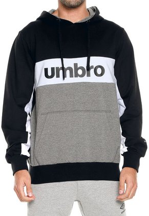 Hoodie Negro-Gris-Blanco UMBRO