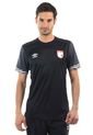 Camiseta Negro-Gris-Blanco UMBRO Santa Fe Pro Training S/S Jersey de UMBRO