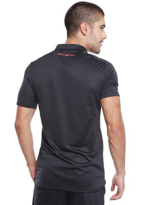 Camiseta Independiente Santa Fe Polo Negra-Roja UMBRO Sf Away S/s Jersey Spon