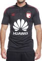 Camiseta Independiente Santa Fe Polo Negra-Roja UMBRO Sf Away S/s Jersey Spon de UMBRO