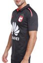 Camiseta Independiente Santa Fe Polo Negra-Roja UMBRO Sf Away S/s Jersey Spon de UMBRO