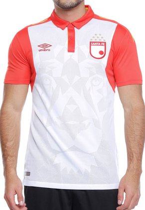 Camiseta Independiente Santa Fe Polo Blanca-Roja UMBRO Sf Away S/s Jersey