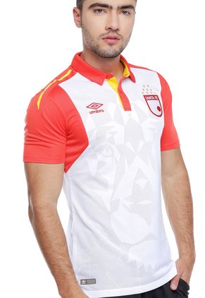 Camiseta Independiente Santa Fe Polo Blanca-Roja UMBRO Sf Away S/s Jersey