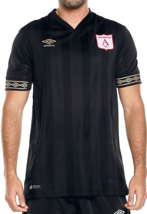 Camiseta Negra-Dorado UMBRO América de Cali