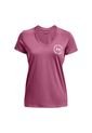 Camiseta Under Armour Tech Solid Lc Crest Mujer-Rosa de Under Armour
