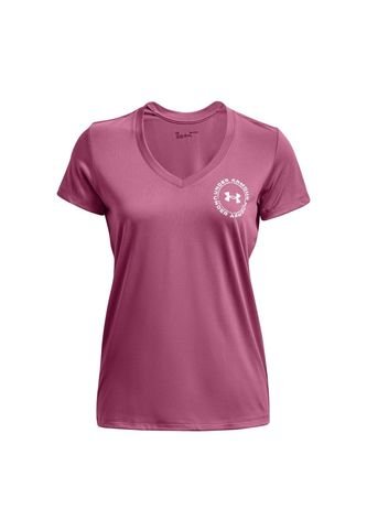 Camiseta Under Armour Tech Solid Lc Crest Mujer-Rosa Under Armour
