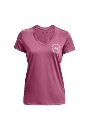 Camiseta Under Armour Tech Solid Lc Crest Mujer-Rosa