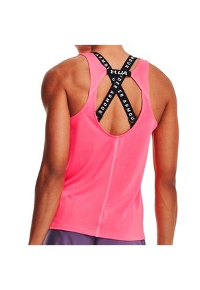Camiseta Esqueleto Under Armour Fly-By Mujer-Rosa